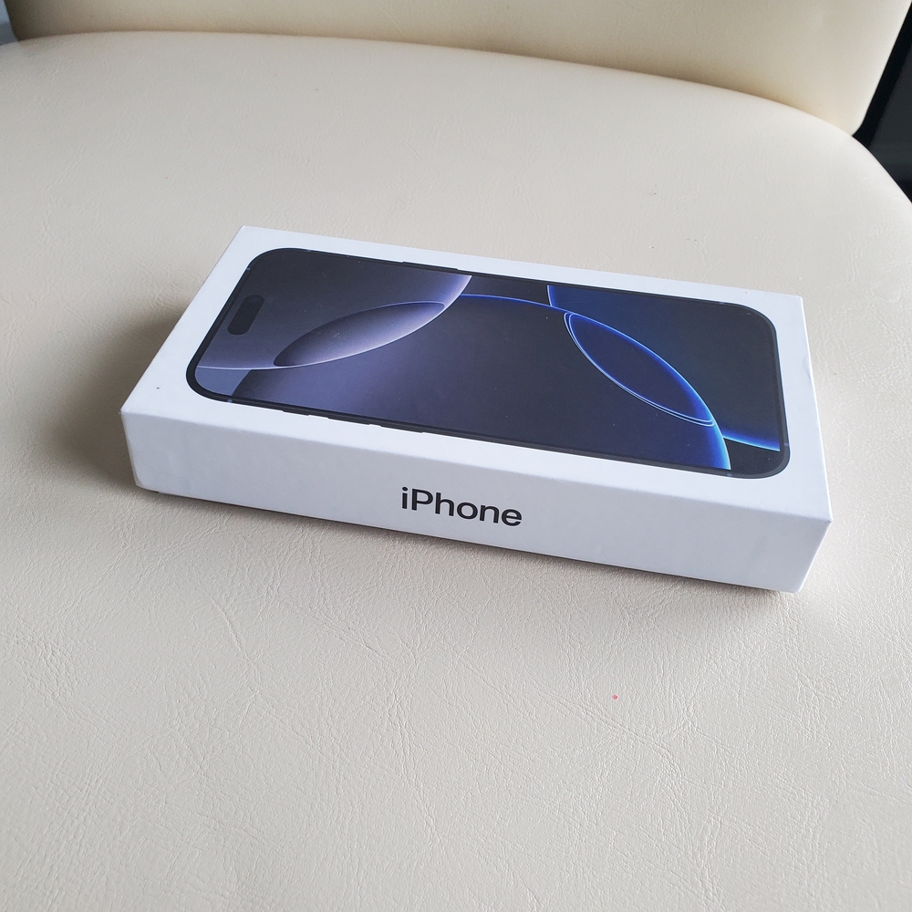 Apple iPhone Packaging with Black and Blue Design